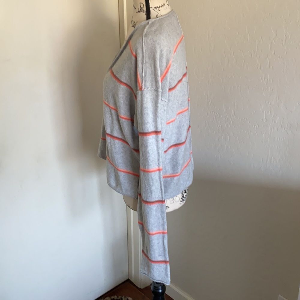 Free People Gray Stripe Sweater - Picture 5 of 14